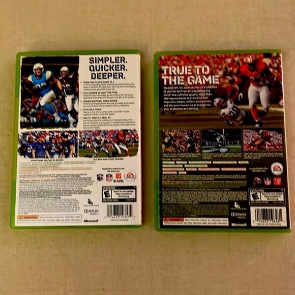 Xbox 360 Madden NFL 11, Madden NFL 12, , and Madden NFL 25 w cases - Picture 3 of 5